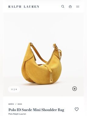 Polo by Ralph Lauren like new Yellow Suede Mini Shoulder Bag.